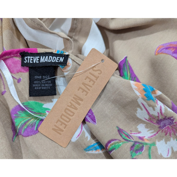 New Steve Madden One Size Duster Kimono floral stripe cardigan print long 4766 - Picture 5 of 5